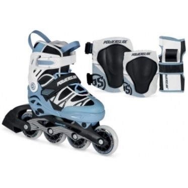KIDS ADJUSTABLE INLINE SKATES SET WITH PROTECTORS PHU ORBIT POWERSLIDE - view 3